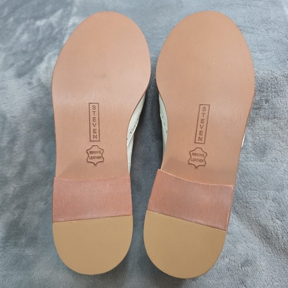 Steven By Steve Madden White Loafer Leather Women's‎ Size 7 Grannycore - Picture 5 of 6